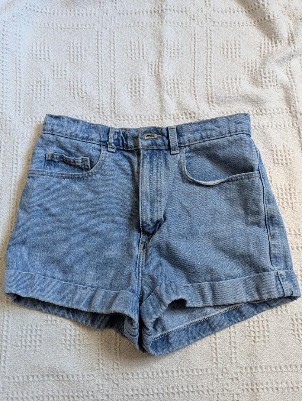 american apparel high waist jean shorts